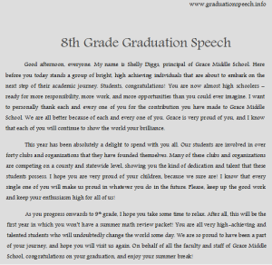 8th grade graduation speech